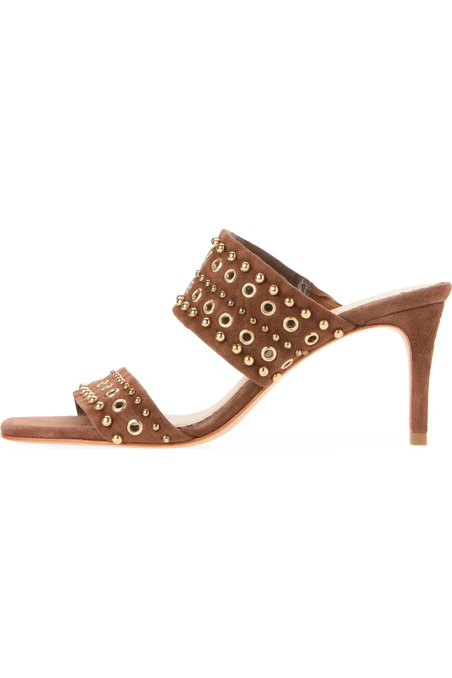 Sutton Mixed Hardware Dark Sepia Pumps - Low Cinq A Sept 