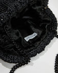 Game Crochet Glow Black Clutch Maria La Rosa 