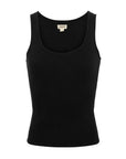 Adira Scoop Neck Tank Black Tops - Tanks L'Agence 