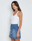 Adira Scoop Neck Tank White Tops - Tanks L'Agence 