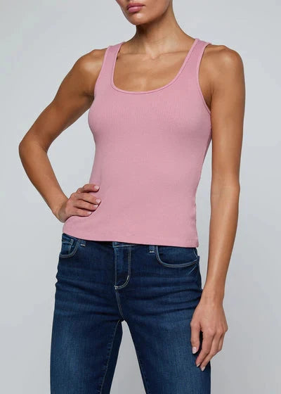 Adira Scoop Neck Tank Lilas Tops - Tanks L'Agence 