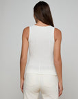 Adira Scoop Tank Antique White Tops - Tanks L'Agence 