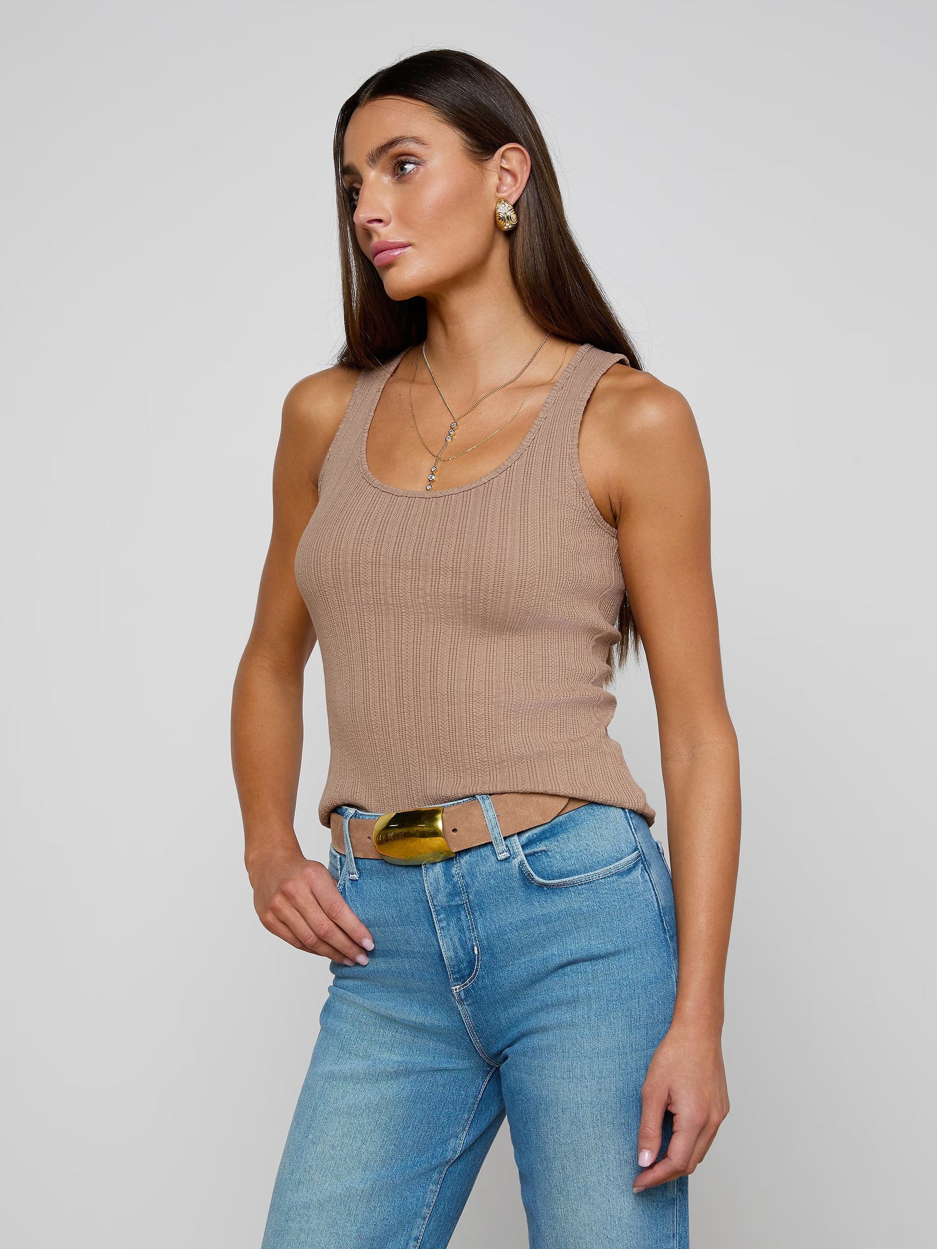 Adira Scoop Tank Portabella Tops - Tanks L'Agence 