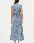 Burke Draped Midi Dress Horizon Plaid Dresses - Midi Simkhai 