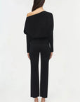 Lavina Off Shoulder Sweater Black Sweater - Crewneck Simkhai 