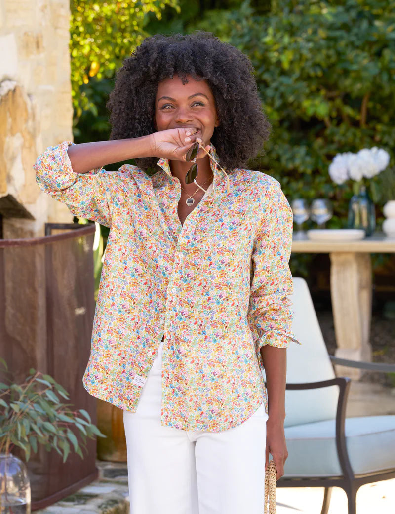 Eileen Relaxed Button Up Shirt Tiny Floral Top - Button Down Frank & Eileen 