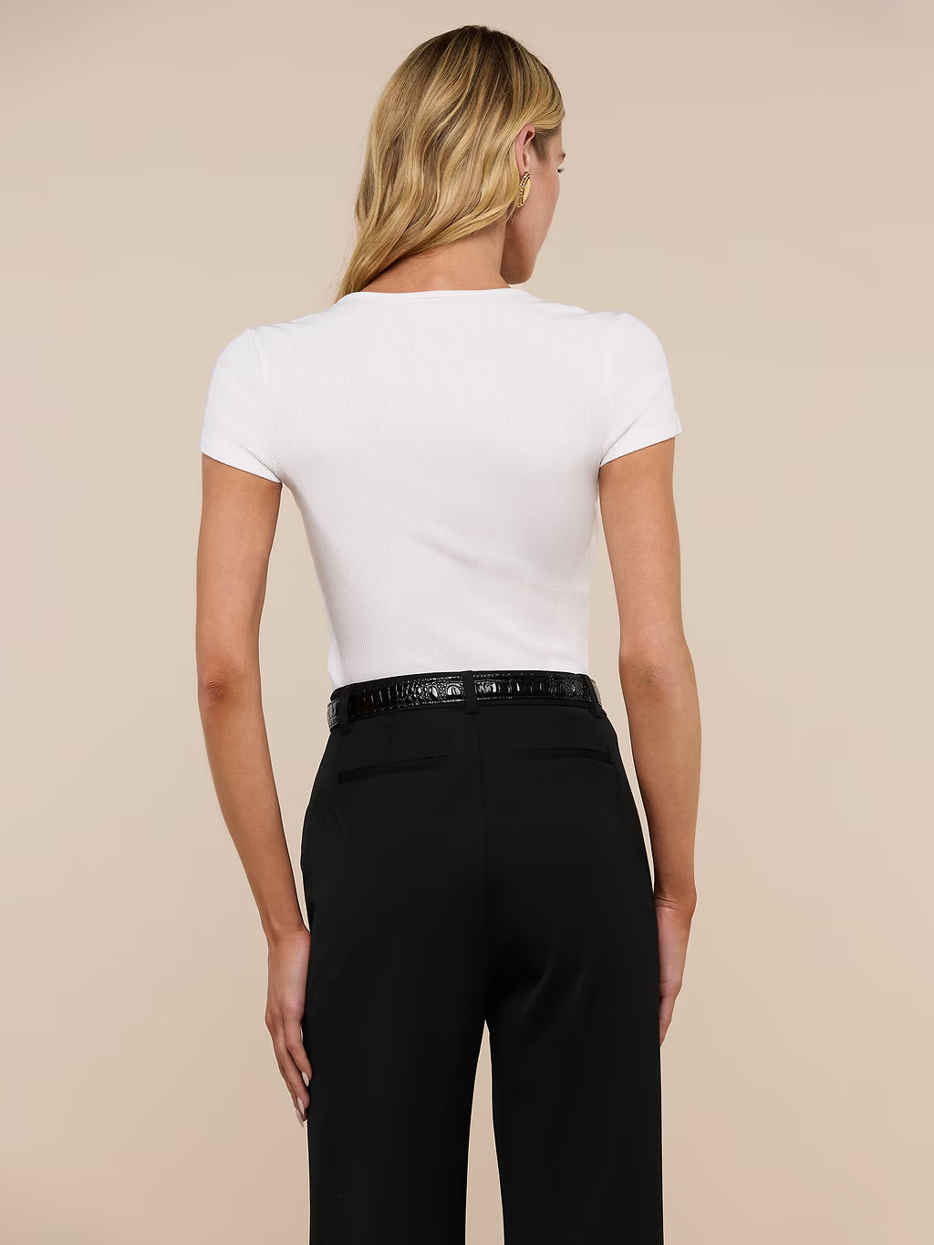 Brynlee Scoopneck Tee White