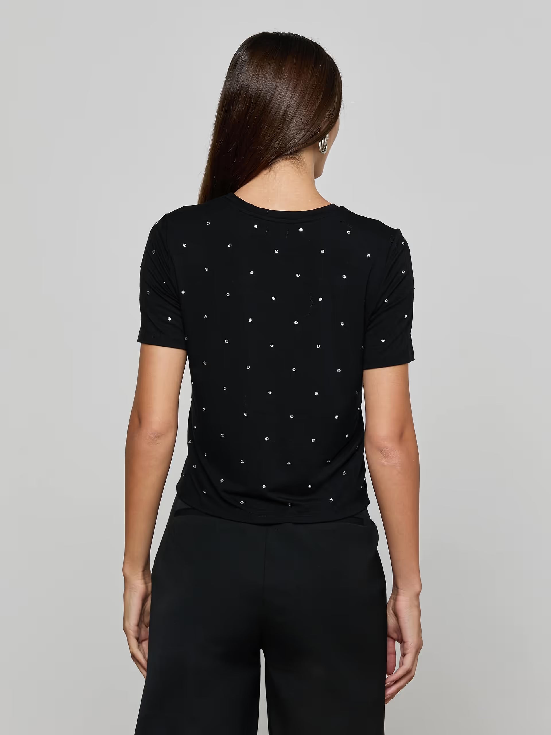 Stormy Embellished Tee Black Tops - Tees L'Agence 