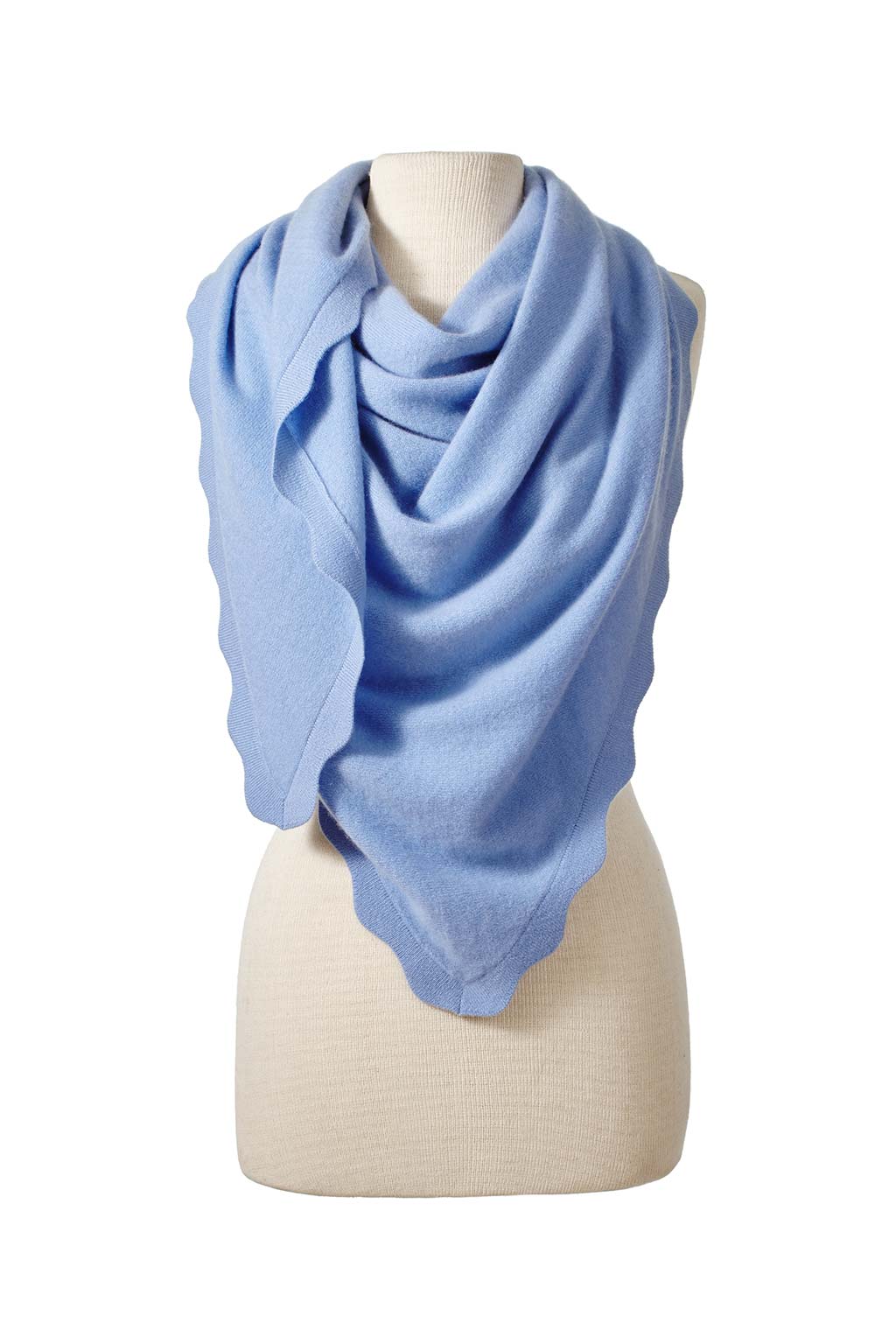 Ruffle Tri Wrap Lake Blue Accessories - Scarves Alpine Cashmere 