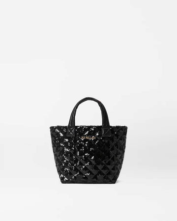 Metro Tote Deluxe Micro Black Sequin Handbags - Tote & Satchel MZ Wallace 