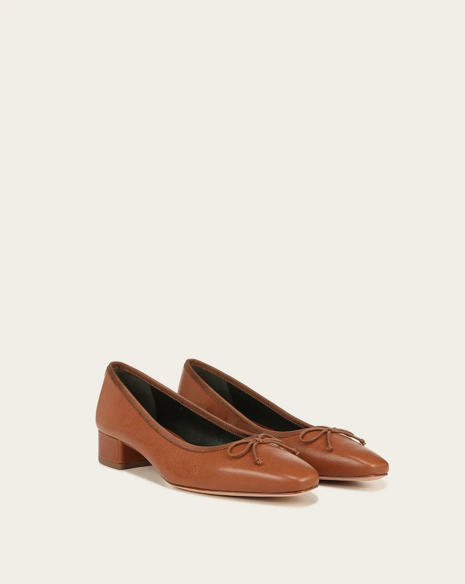 Cecile Ballet Pump Caramel Shoes - Pumps - Low Veronica Beard - Shoes 