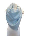 Solid Woven Shawl With Palettes and Fringe 28/80" Illusion Blue Scarves KAS 