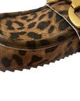 Mule Slippers Printed Pony Leopard Flats - Mule Bibi Lou 