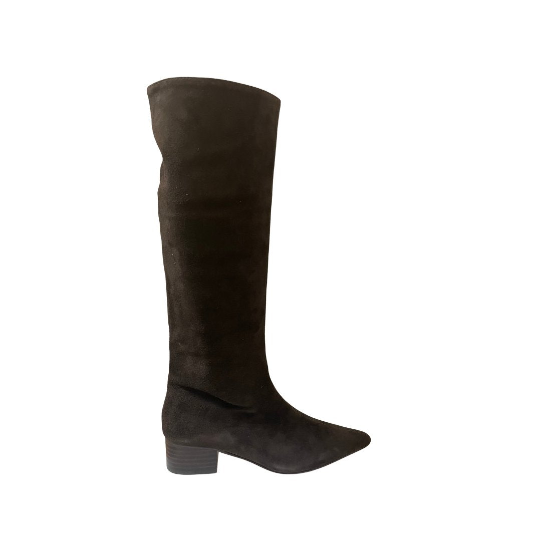 Kaias Boot Chocolate Suede Knee High Boots Silent D 