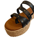 Bradie Nappa Belle Navy Sandals - Heeled Sandals Cordani 