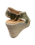 Emille Trebol Suede Wedges - Espadrille Cordani 