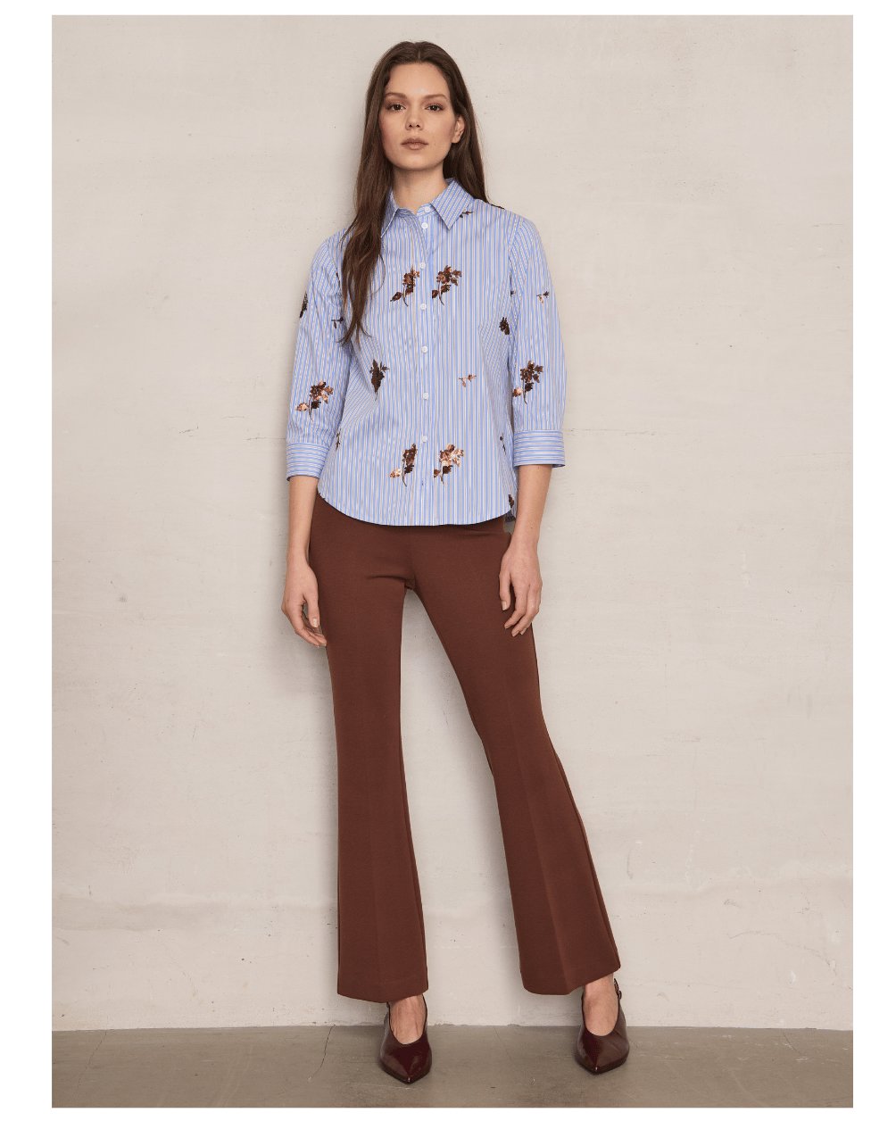 The Twilo Shirt Blue/Gold Sequin Tops - Button Down Lafata 
