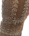 Washer Chocolate Stretch Suede Boots - Booties Silent D 