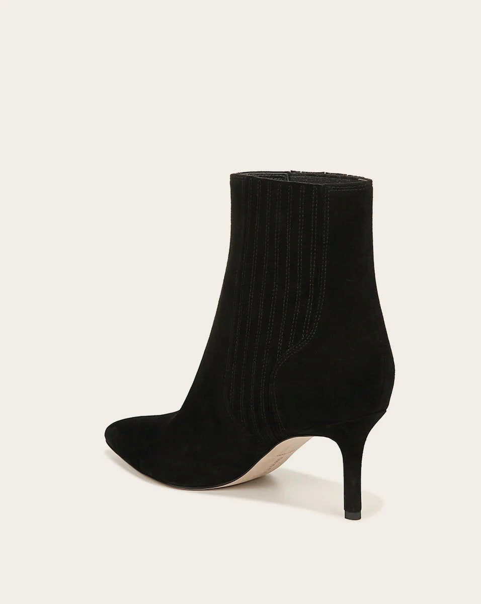 Lisa Suede Bootie Black Shoes - Boots - Booties Veronica Beard - Shoes 