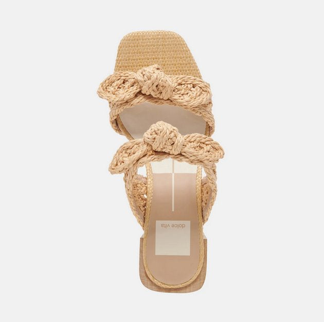 Zemmie Natural Raffia Shoes - Sandals - Heeled Sandals Dolce Vita 