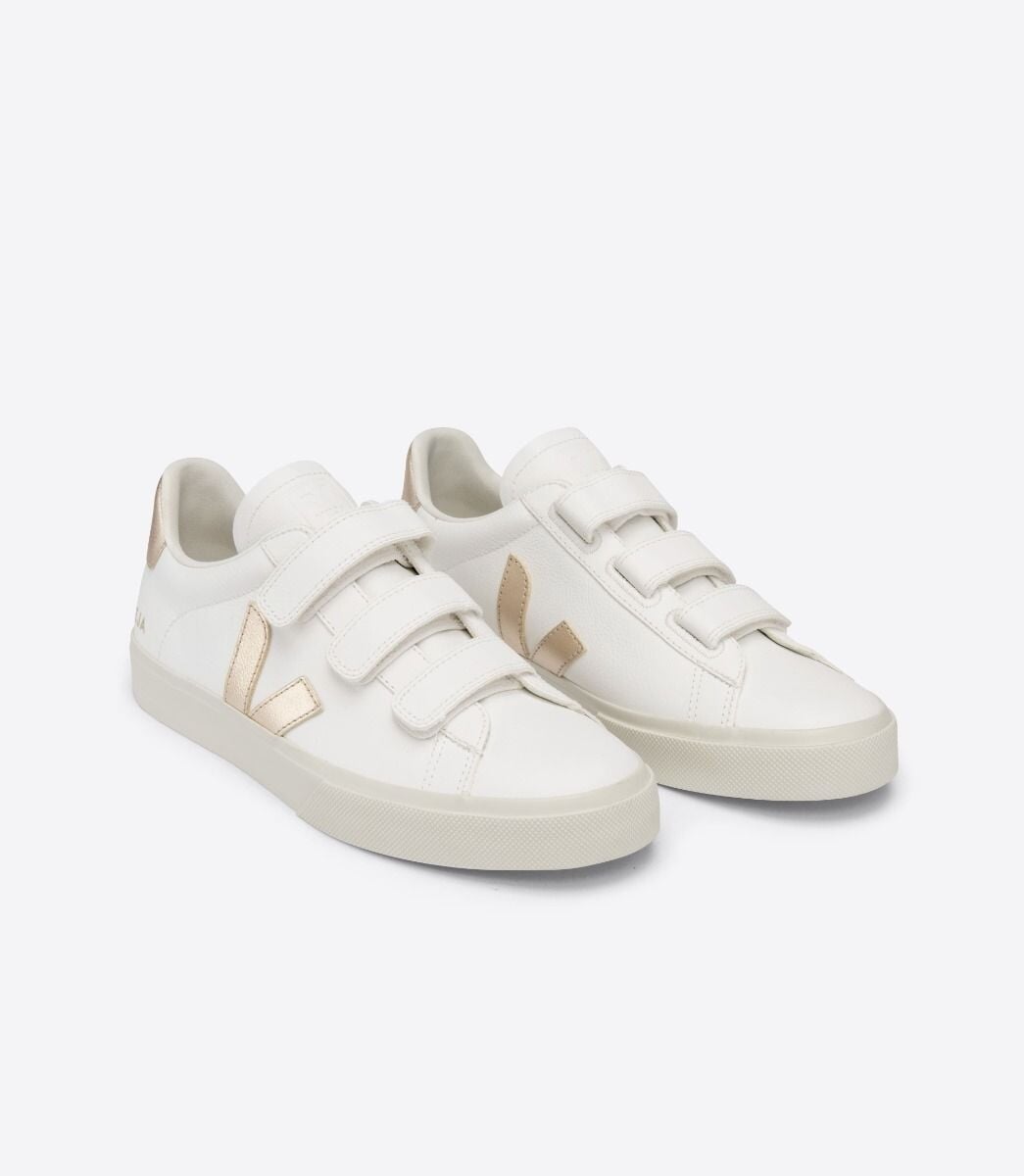 Recife Chromefree Leather White Platine Shoes - Sneakers Veja 