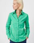 The Essentials Icon Shirt Kelly Green Top - Button Down Theshirt 