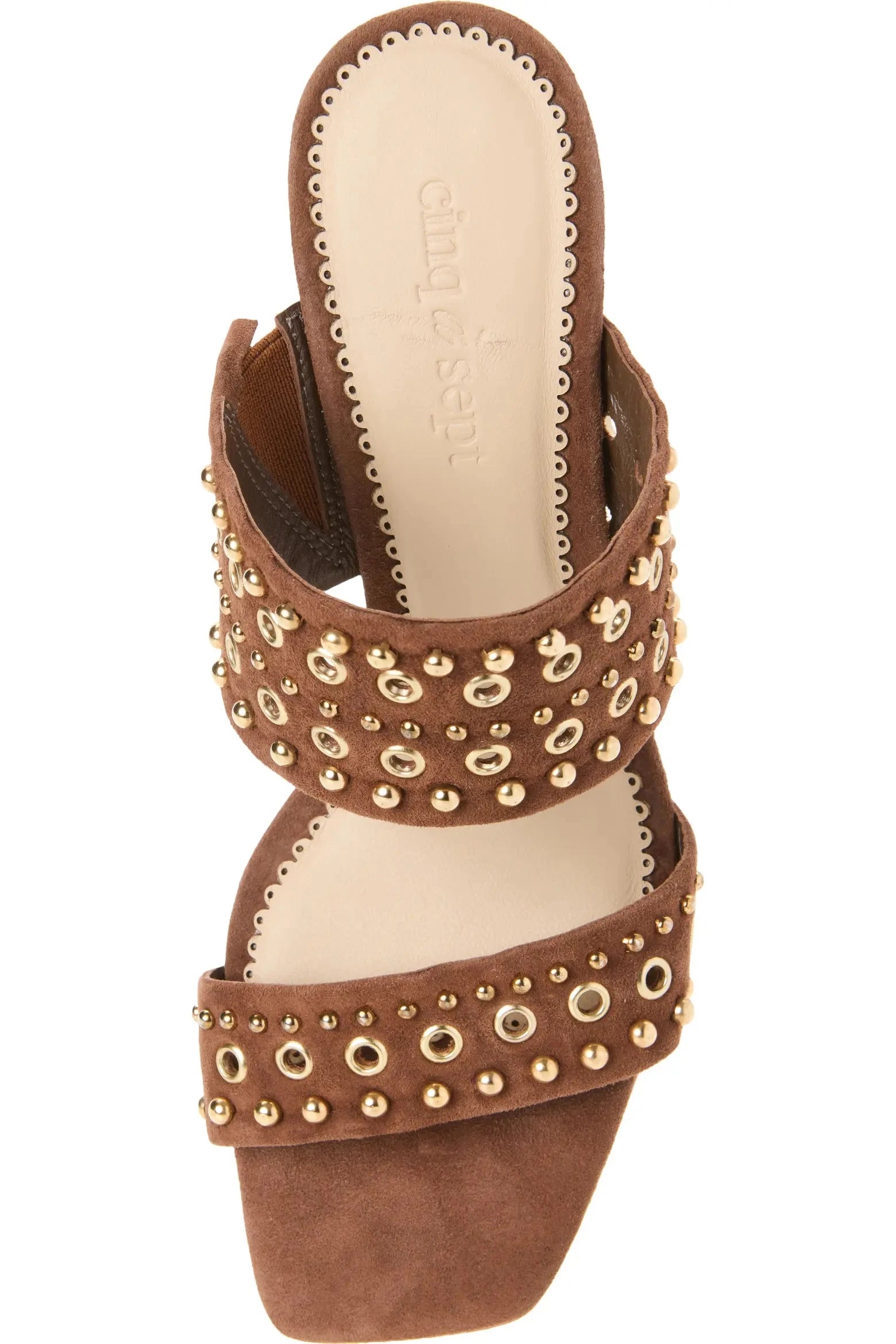 Sutton Mixed Hardware Dark Sepia Pumps - Low Cinq A Sept 