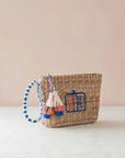 Mini Woven Wristlet Pouch Embroidered Sardine Can
