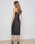 Jodie Silk Slip Dress Black Dresses - Midi L'Agence 