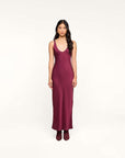 Akıya Satin Maxi Dress Merlot Red Dresses - Maxi L'Agence 