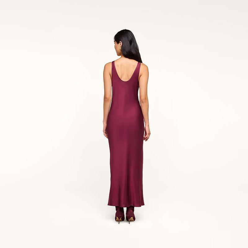 Akıya Satin Maxi Dress Merlot Red Dresses - Maxi L'Agence 