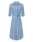 Jubilee Midi Shirtdress Sky Blue/Midnight Stripe Dresses - Midi L'Agence 
