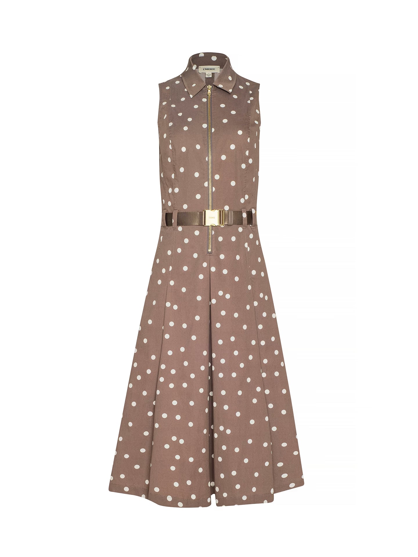 Kylo Shirt Dress Cardamom Ecru Polka Dot Dresses - Midi L'Agence 