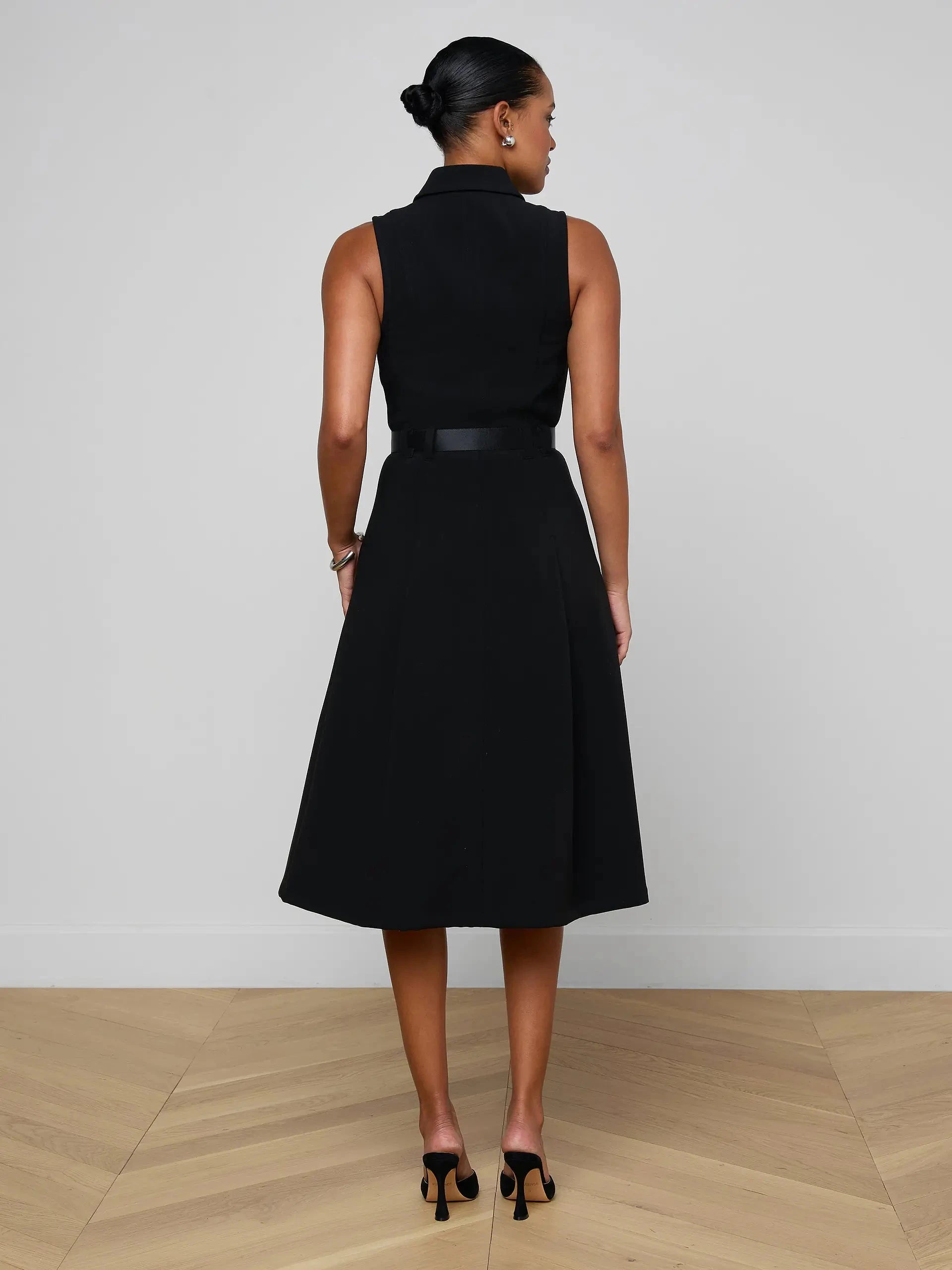 Kylo Shirt Dress Black Dresses - Midi L'Agence 