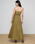 Nessa Strapless Maxi Olive Dresses - Maxi L'Agence 