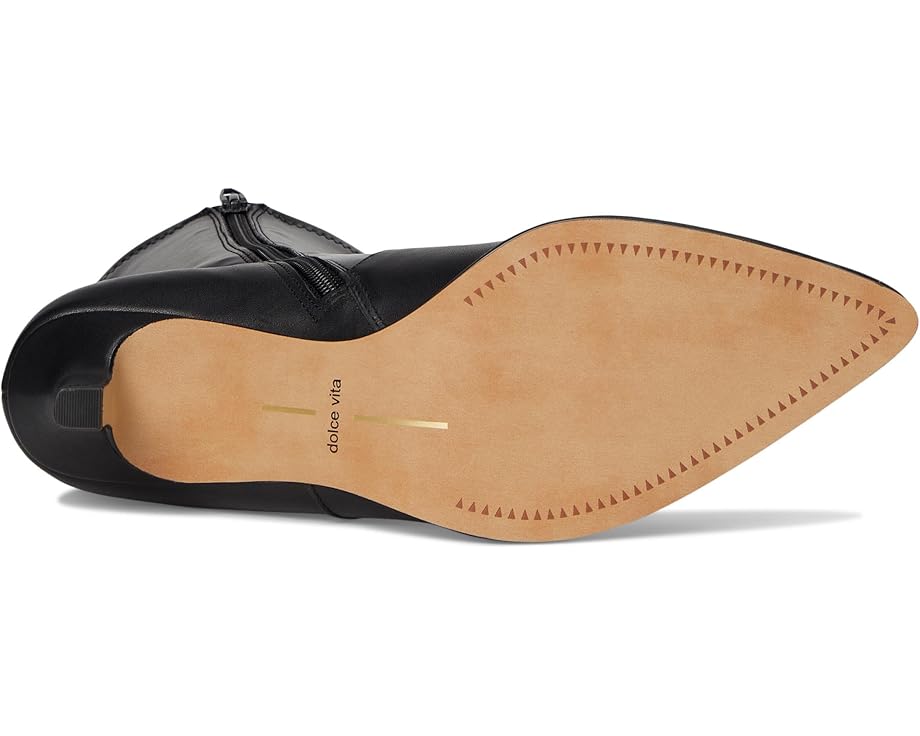 Amara Boot Black Leather Boots - Booties Dolce Vita 