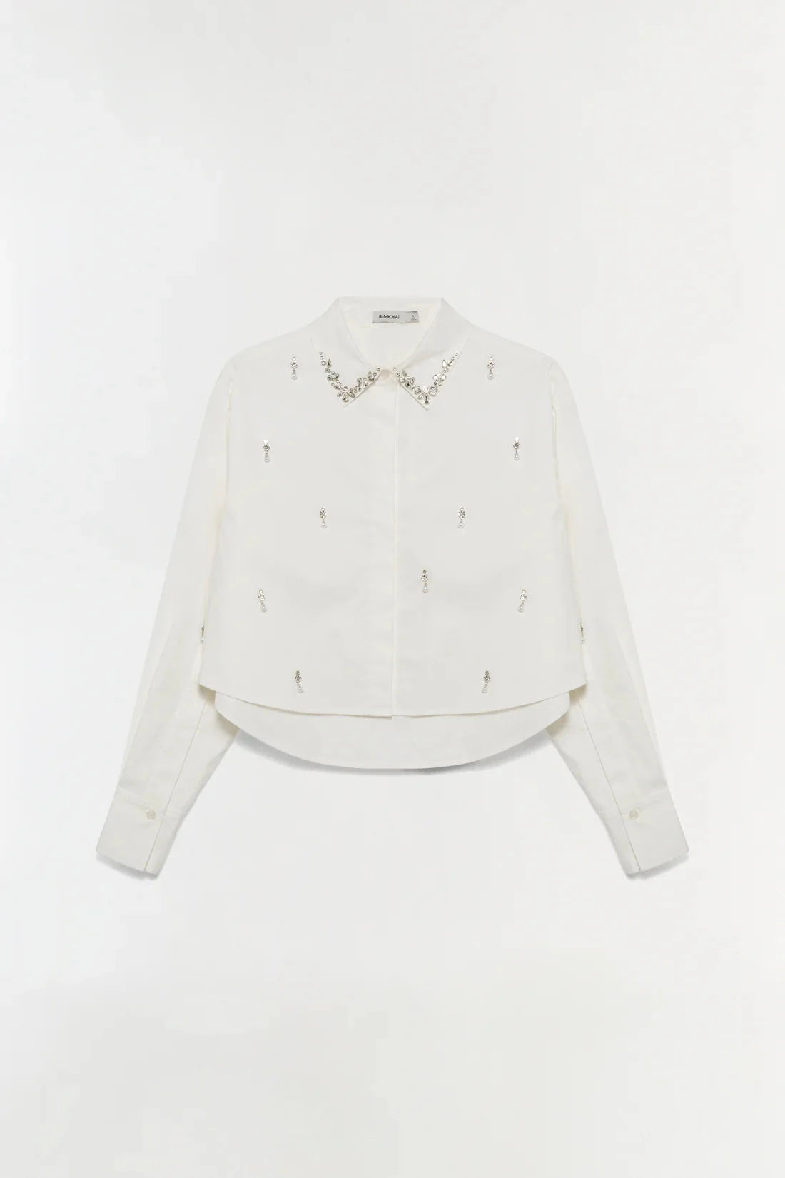 Renata Embellished Cotton Shirt White Tops - Button Down Simkhai 