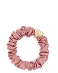 Gold Heart Silk Scrunchie Rose Tan Beauty & Hair By Eloise 