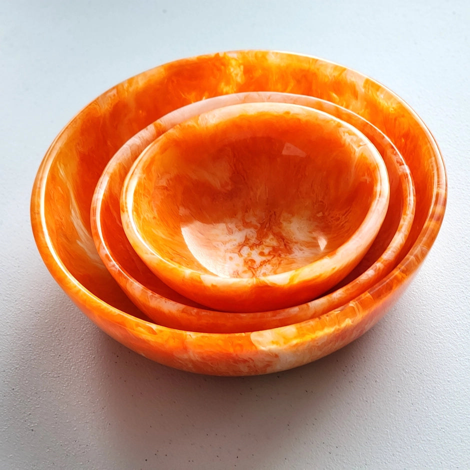 Serving Bowls Set of 3 Orange Home Decor - Tabletop Gibb & Daan 