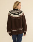 Hue Cardigan Brun Aberdeen Fair Isle