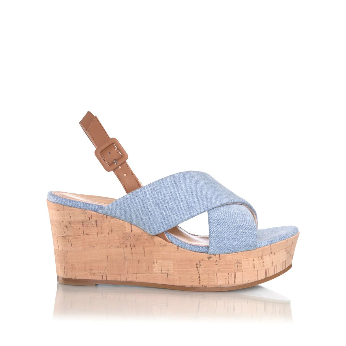 Maren Wedge Light Denim Shoes - Wedges - Wedge Marion Parke 