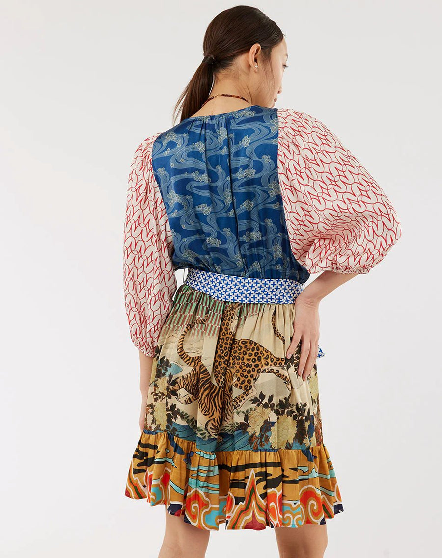 Alina Belted Dress Oriental Dresses - Short Me369 