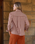 Silvio Untuckable Button Down Pumpkin Multi Stripe Tops - Button Down Frank & Eileen 