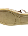 close up of the sole of the cordani Eddy Gold Leather with white background