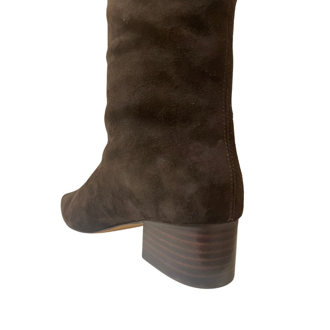 Kaias Boot Chocolate Suede Knee High Boots Silent D 
