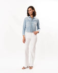 Janelle Slim Raw Jacket Bayridge Jackets - Denim L'Agence 