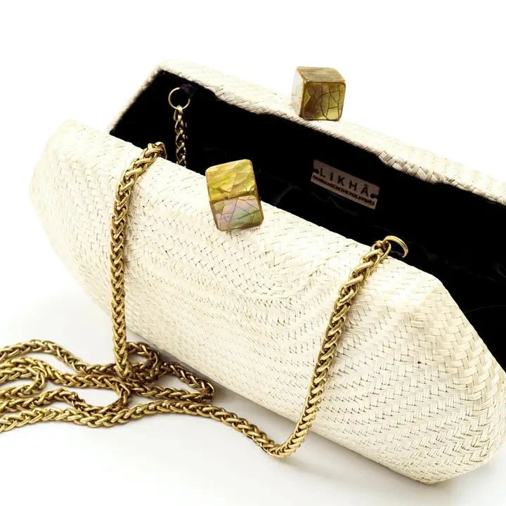 Woven Clutch White