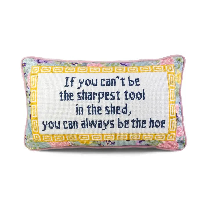 Sharpest Tool Needlepoint Pillow Home Decor - Pillows Furbish 