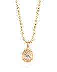 Pear Drop Pendant Necklace CZ Necklaces Talis Chains 