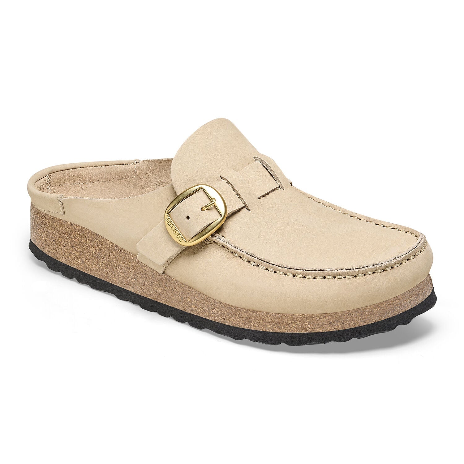 Buckley Nubuck Leather Sandcastle Shoes - Flats - Slide Birkenstock 